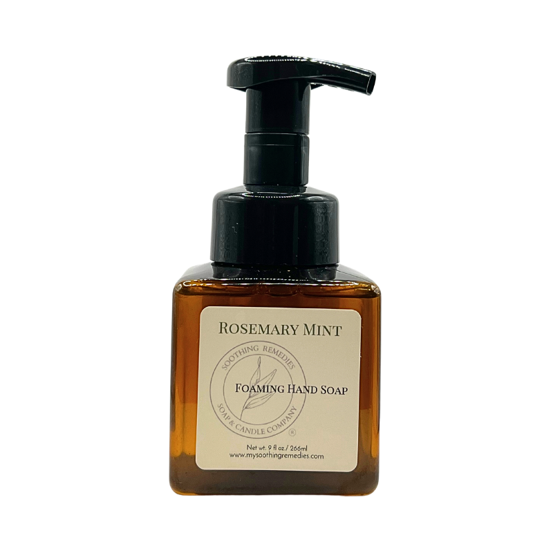 Rosemary Mint Foaming Hand Soap Soothing Remedies Soap And Candle Company