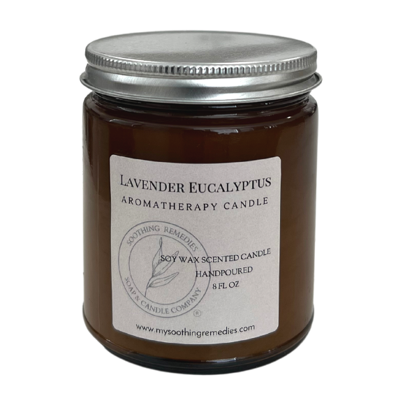 Lavender eucalyptus soy wax candle