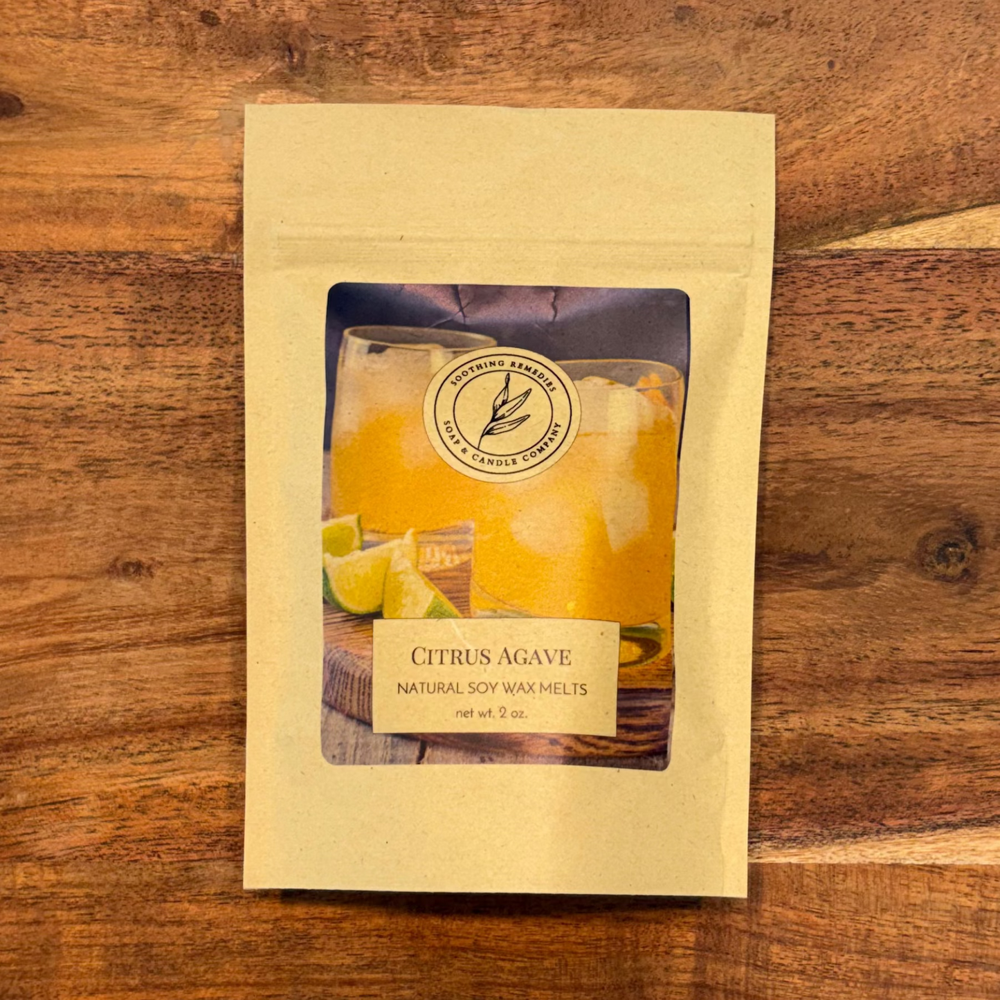 A 2oz bag of citrus agave wax melts