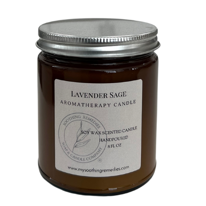 Lavender sage soy wax candle