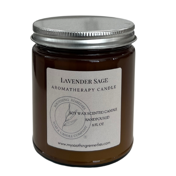 Lavender sage soy wax candle