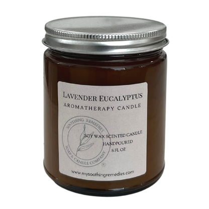 Lavender eucalyptus soy wax candle