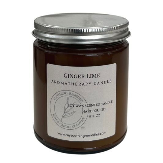 Ginger lime soy wax candle
