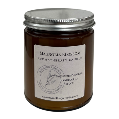 Magnolia blossom soy wax candle