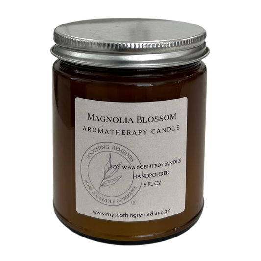 Magnolia blossom soy wax candle